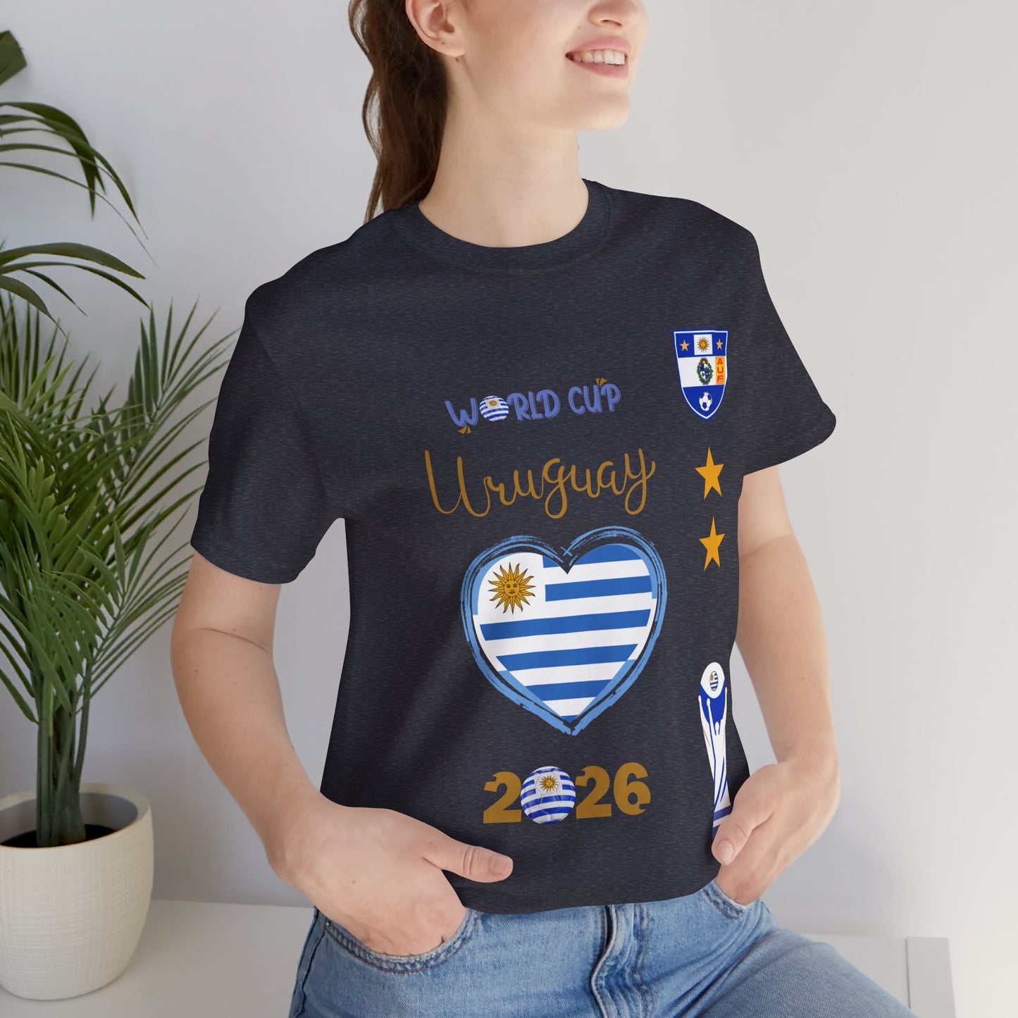 🇺🇾Uruguay World Cup 2026 Heart Design Unisex T-Shirt