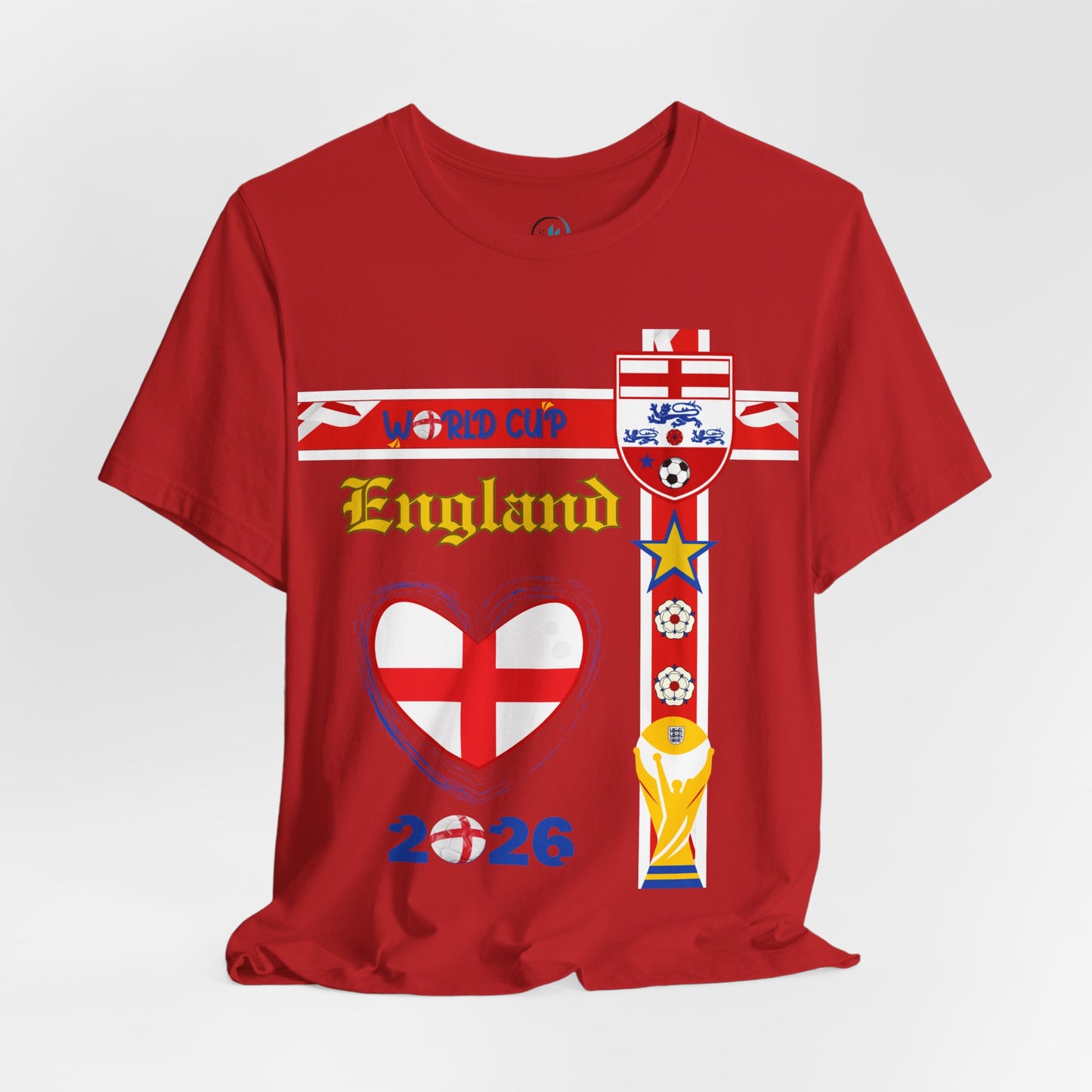 🏴England World Cup 2026 Heart Design Unisex T-Shirt