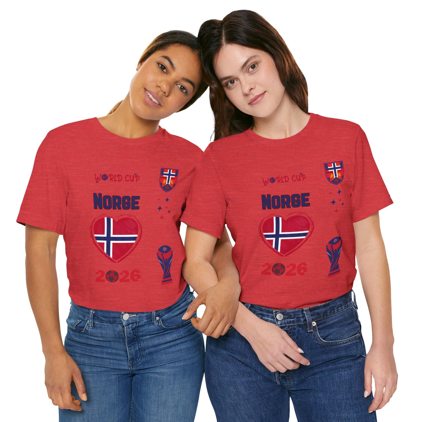 🇳🇴Norway (Norge) World Cup 2026 Heart Design Unisex T-Shirt