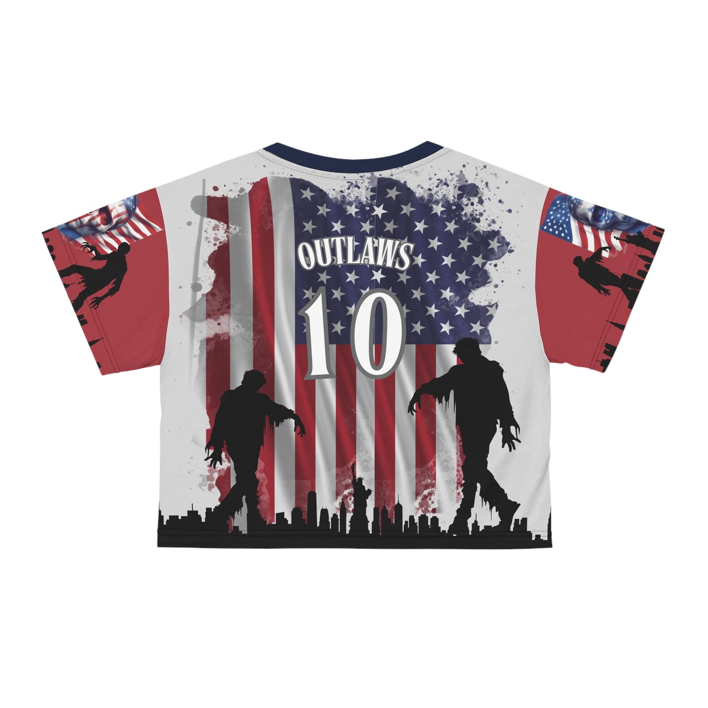 🇺🇸Ladies' Crop Tee – *"Zombie Outlaw Uprising"*