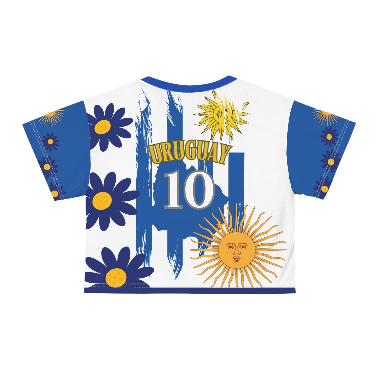🇺🇾Ladies' Crop Tee – *"Celeste de Flor"*