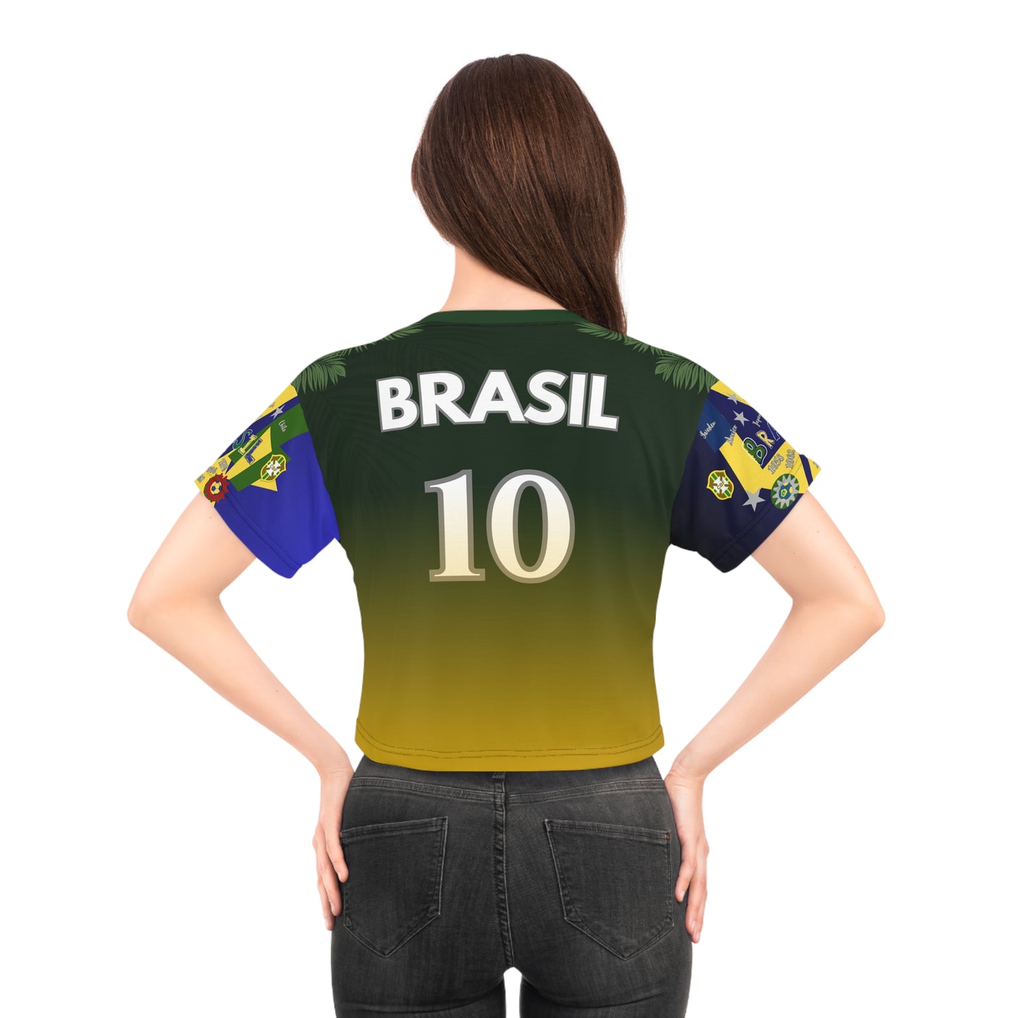 🇧🇷Ladies' Crop Tee – *"Pentacampeão"*