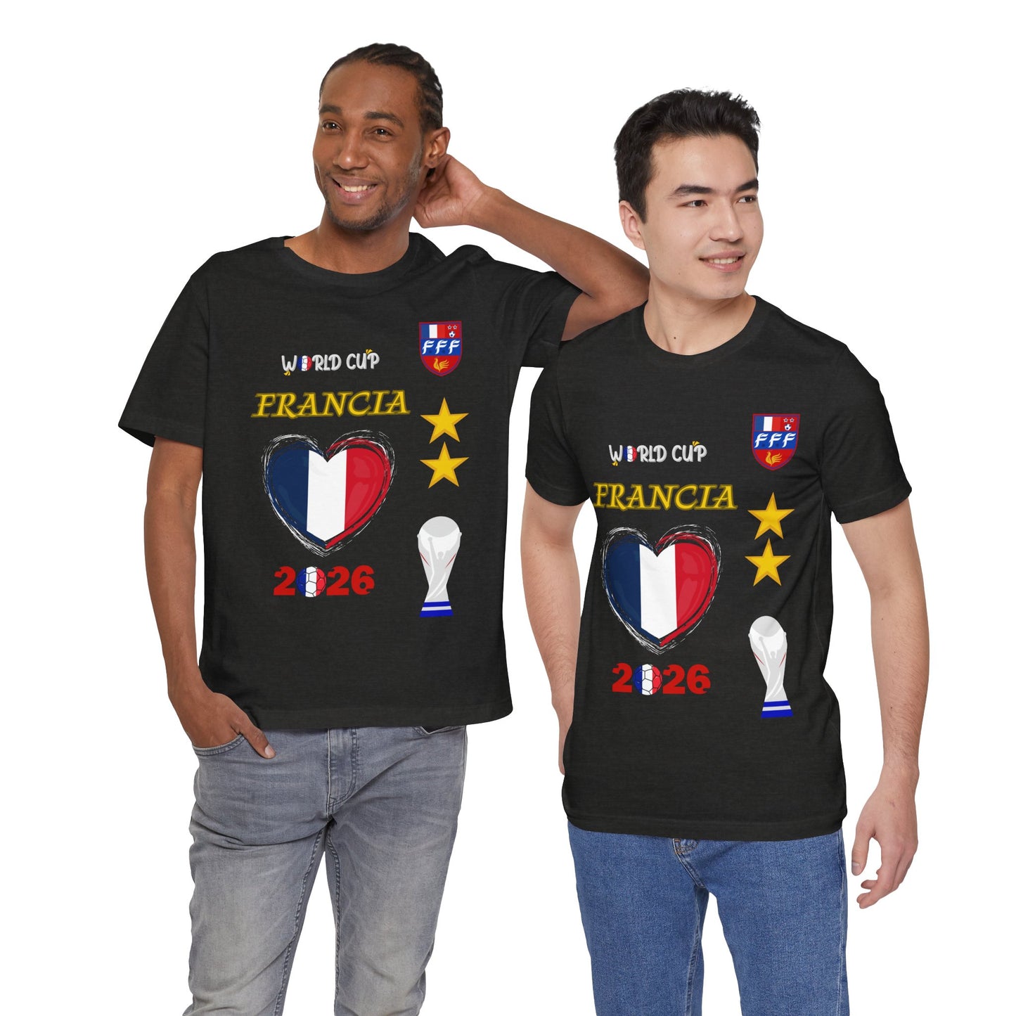 🇫🇷France (Francia) World Cup 2026 Heart Design Unisex T-Shirt