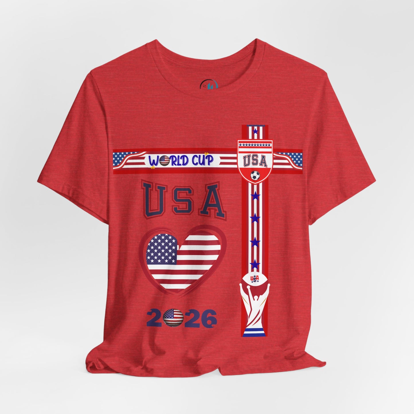 🇺🇸USA World Cup 2026 Heart Design Unisex T-Shirt