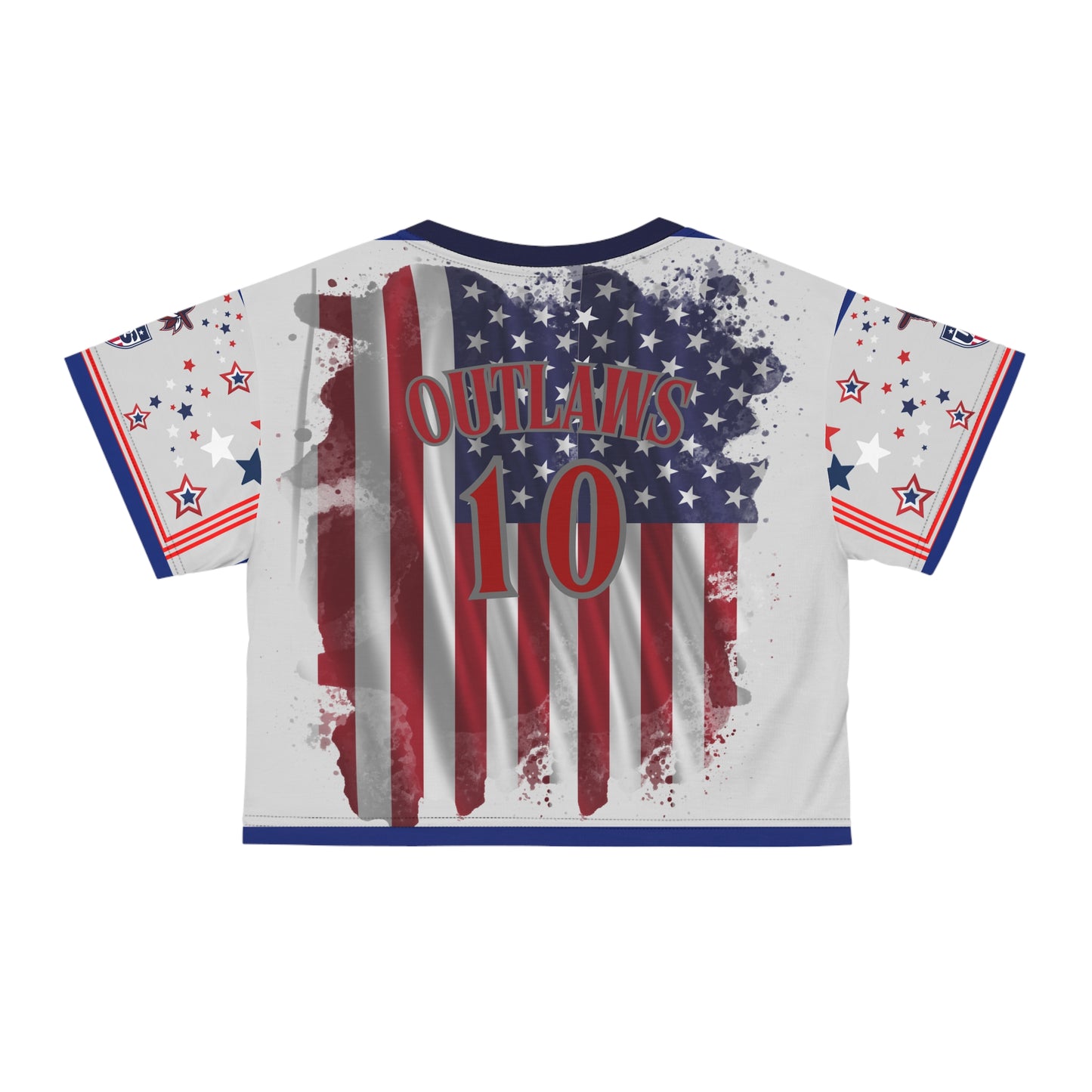 🇺🇸Ladies' Crop Tee – *"Outlaw Nation"*