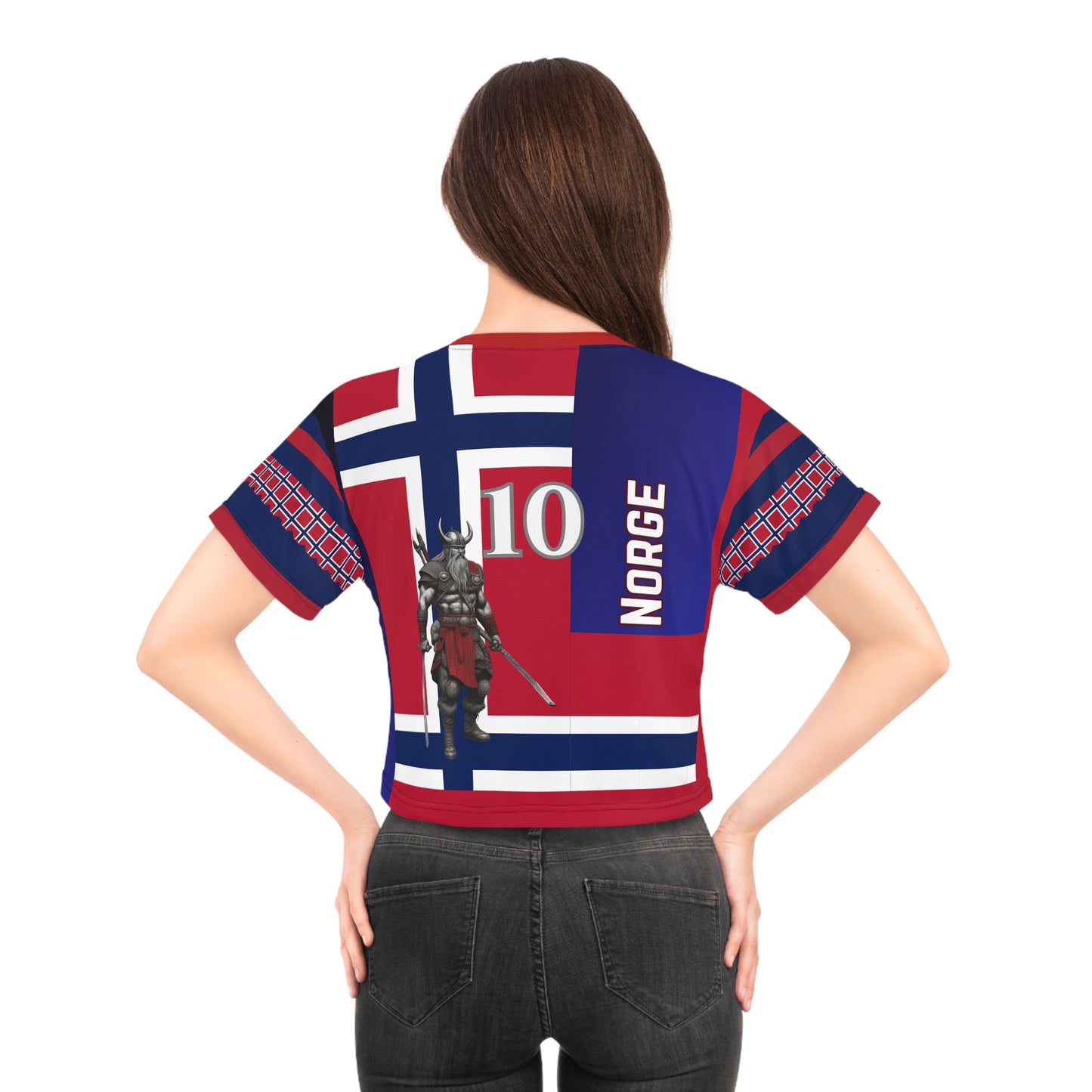 🇳🇴Ladies' Crop Tee – *"The Viking Roar"*