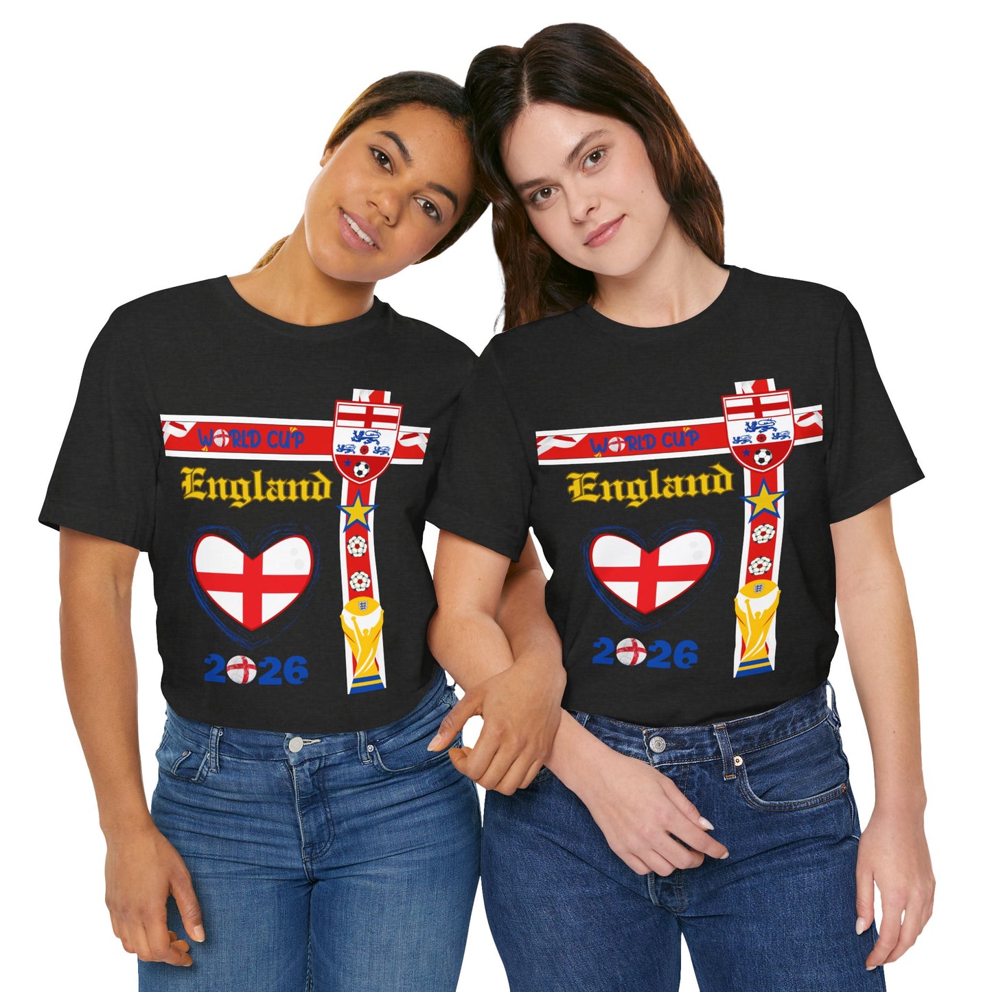🏴󠁧󠁢󠁥󠁮󠁧󠁿England World Cup 2026 Heart Design Unisex T-Shirt