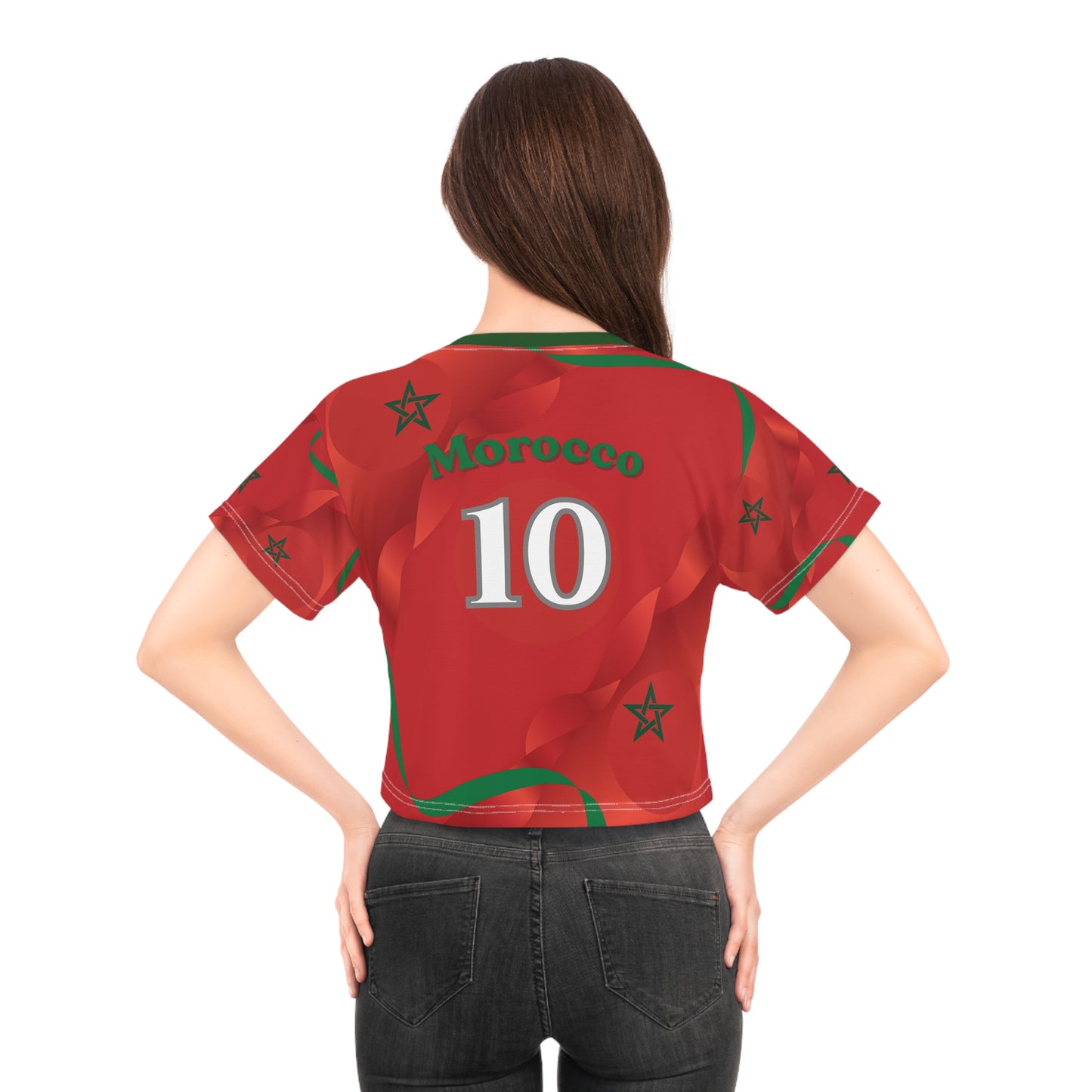 🇲🇦Ladies' Crop Tee – *"The Eternal Star"*