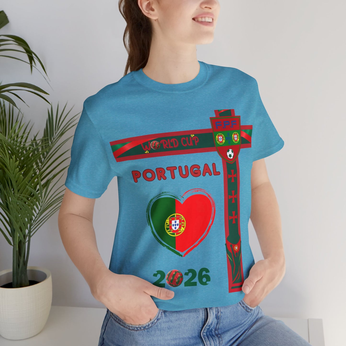 🇵🇹Portugal World Cup 2026 Heart Design Unisex T-Shirt