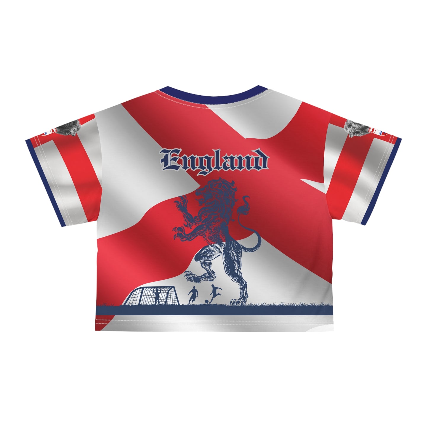 🏴󠁧󠁢󠁥󠁮󠁧󠁿Ladies' Crop Tee – "Three Lions Roar"