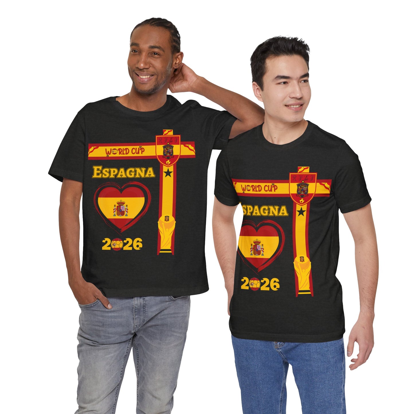 🇪🇸Spain (España) World Cup 2026 Heart Design Unisex T-Shirt