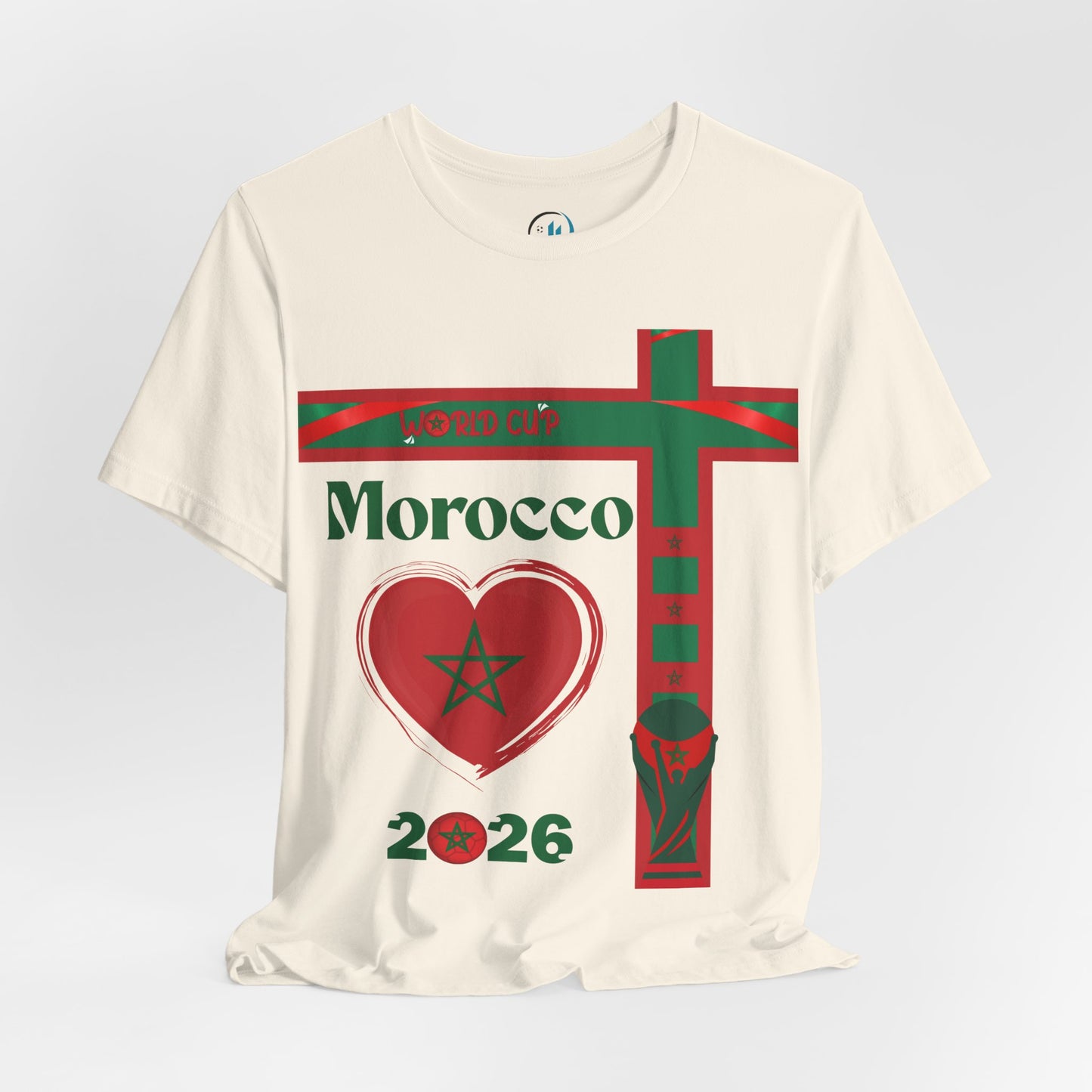 🇲🇦Morocco (Maroc / المغرب) World Cup 2026 Heart Design Unisex T-Shirt