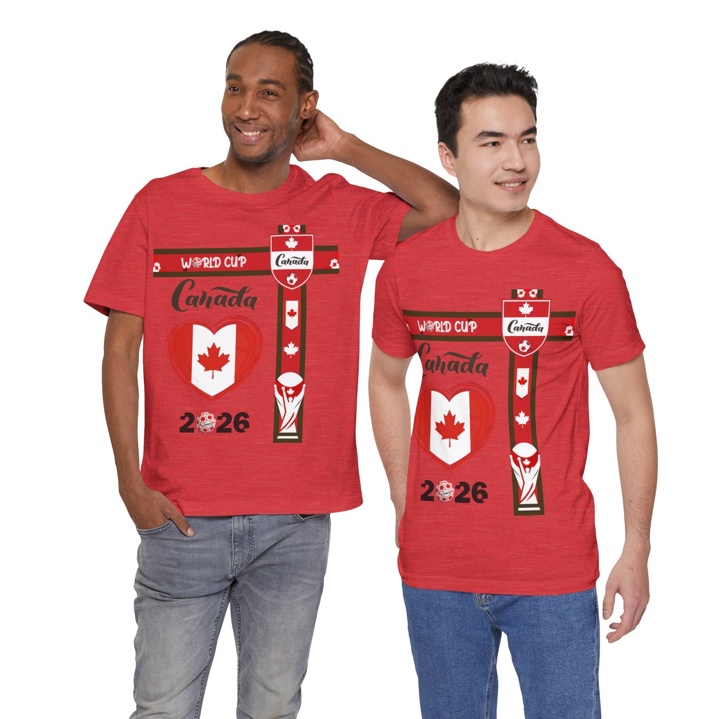 🇨🇦Canada World Cup 2026 Heart Design Unisex T-Shirt