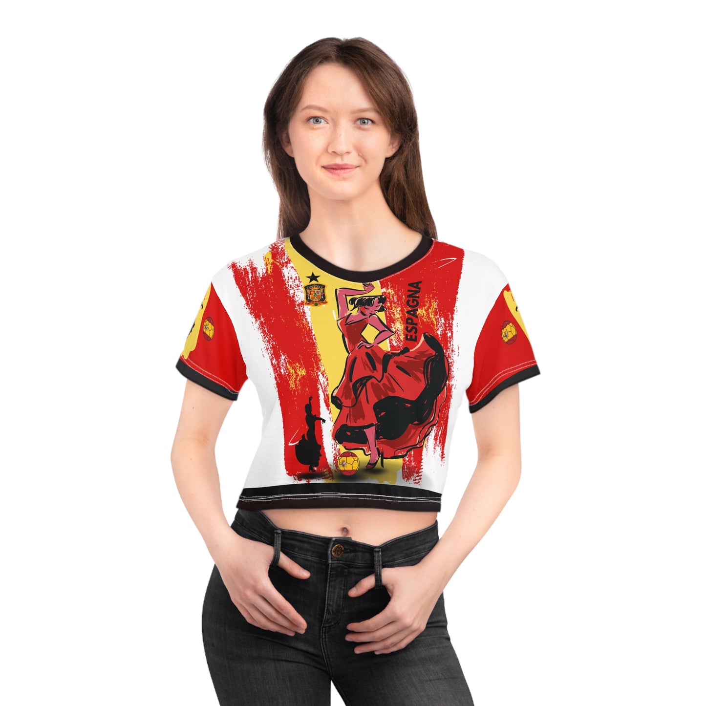🇪🇸Ladies' Crop Tee – *"Flamenco; Furia"*