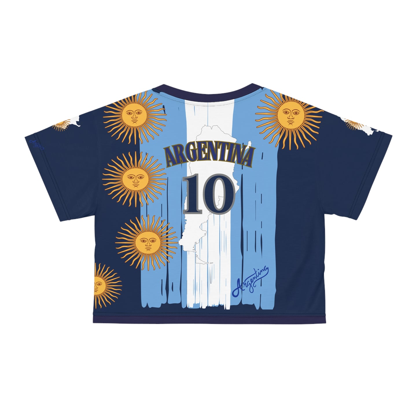 🇦🇷Ladies' Crop Tee – *"Sol de Gloria"*