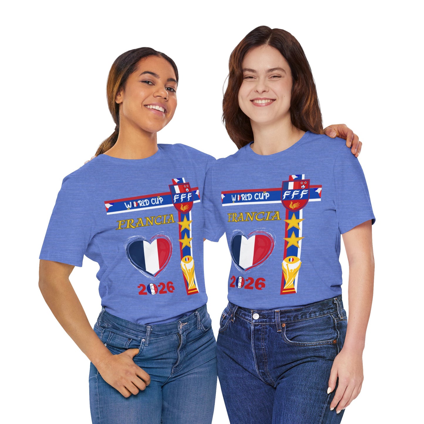 🇫🇷France (Francia) World Cup 2026 Heart Design Unisex T-Shirt