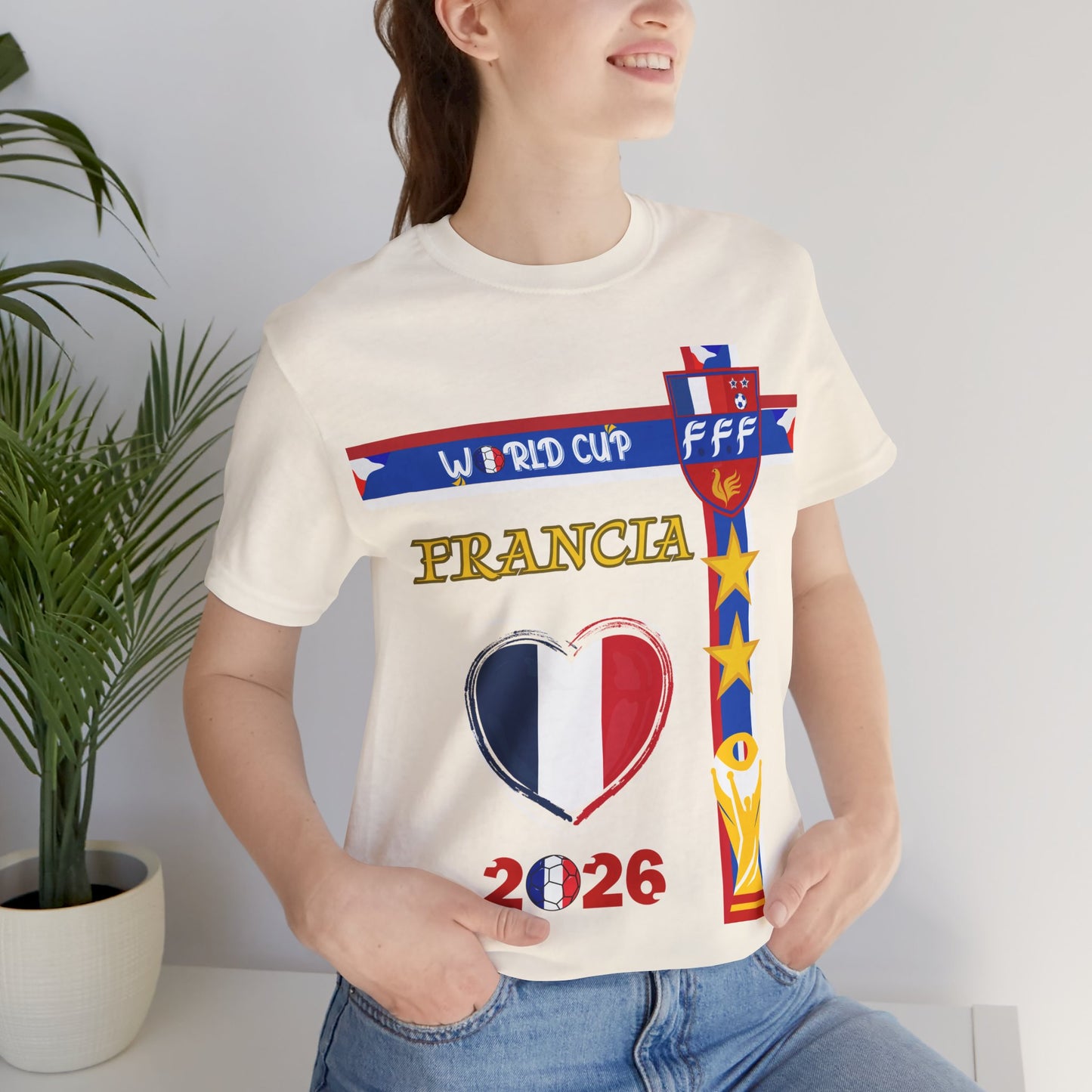 🇫🇷France (Francia) World Cup 2026 Heart Design Unisex T-Shirt