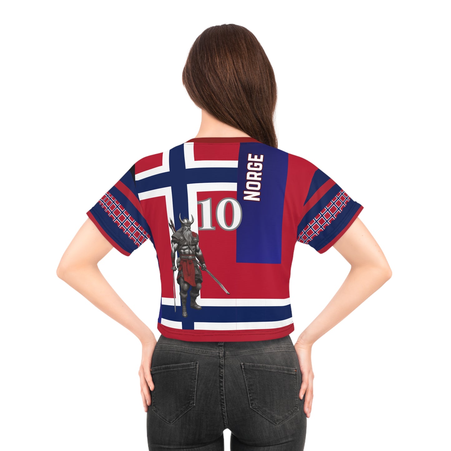 🇳🇴Ladies' Crop Tee – *"The Viking Roar"*