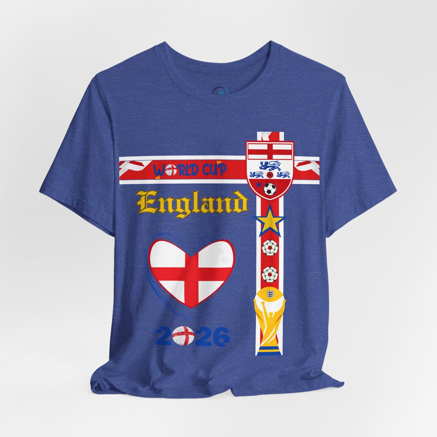 🏴󠁧󠁢󠁥󠁮󠁧󠁿England World Cup 2026 Heart Design Unisex T-Shirt