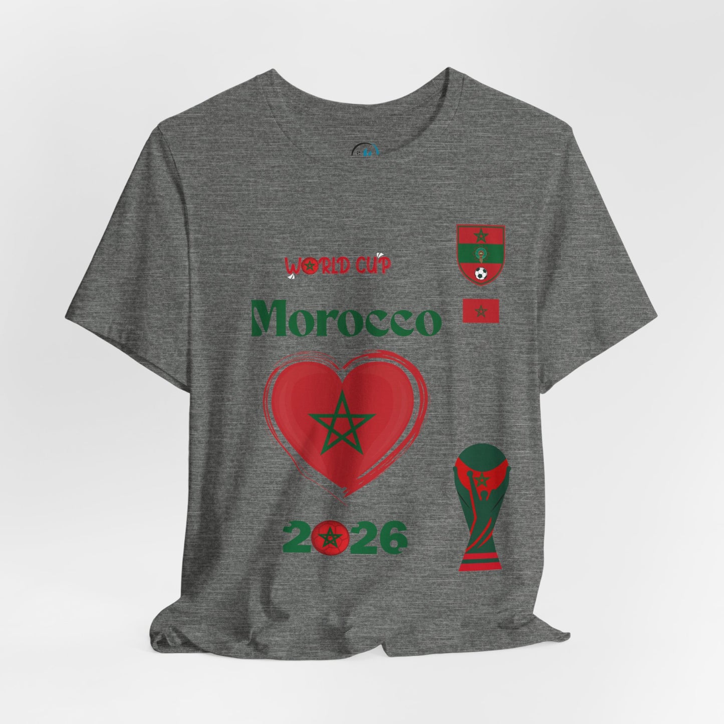 🇲🇦Morocco (Maroc / المغرب) World Cup 2026 Heart Design Unisex T-Shirt
