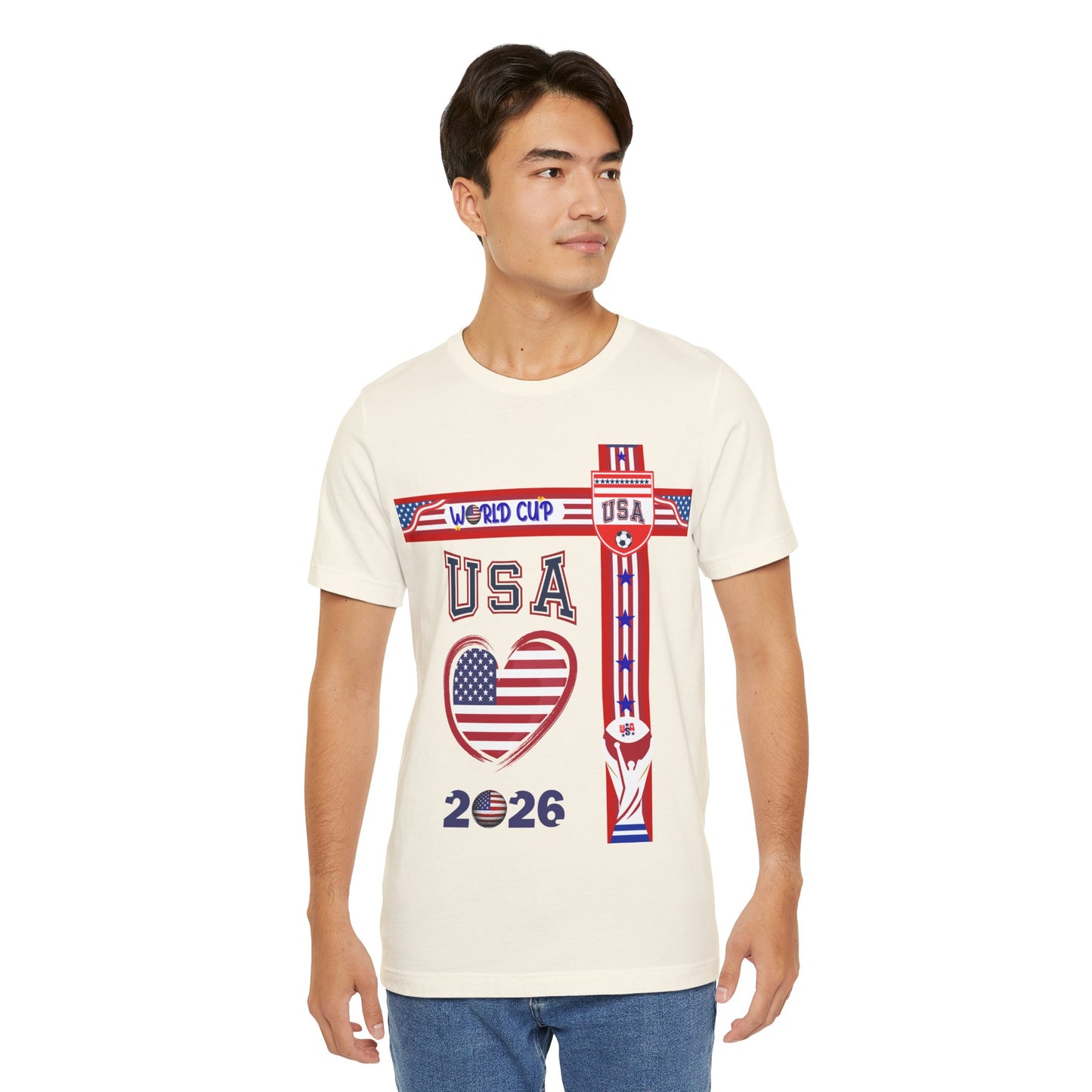 🇺🇸USA World Cup 2026 Heart Design Unisex T-Shirt