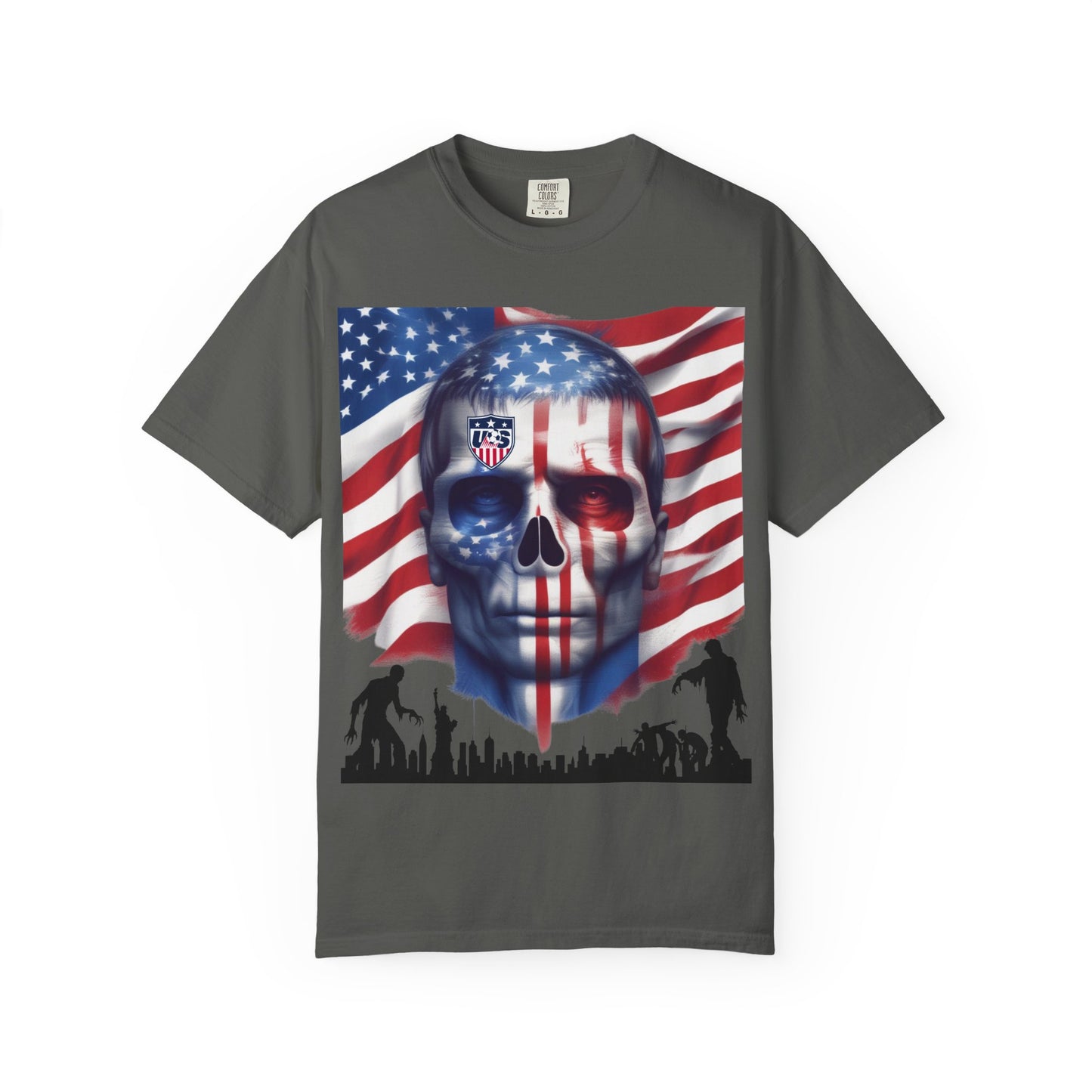 National Tees Unisex Garment-Dyed T-shirt (USA Zombie)