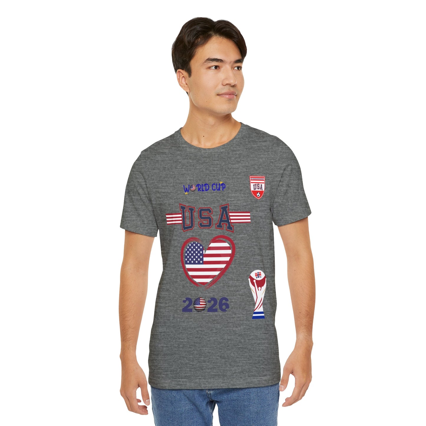 🇺🇸USA World Cup 2026 Heart Design Unisex T-Shirt