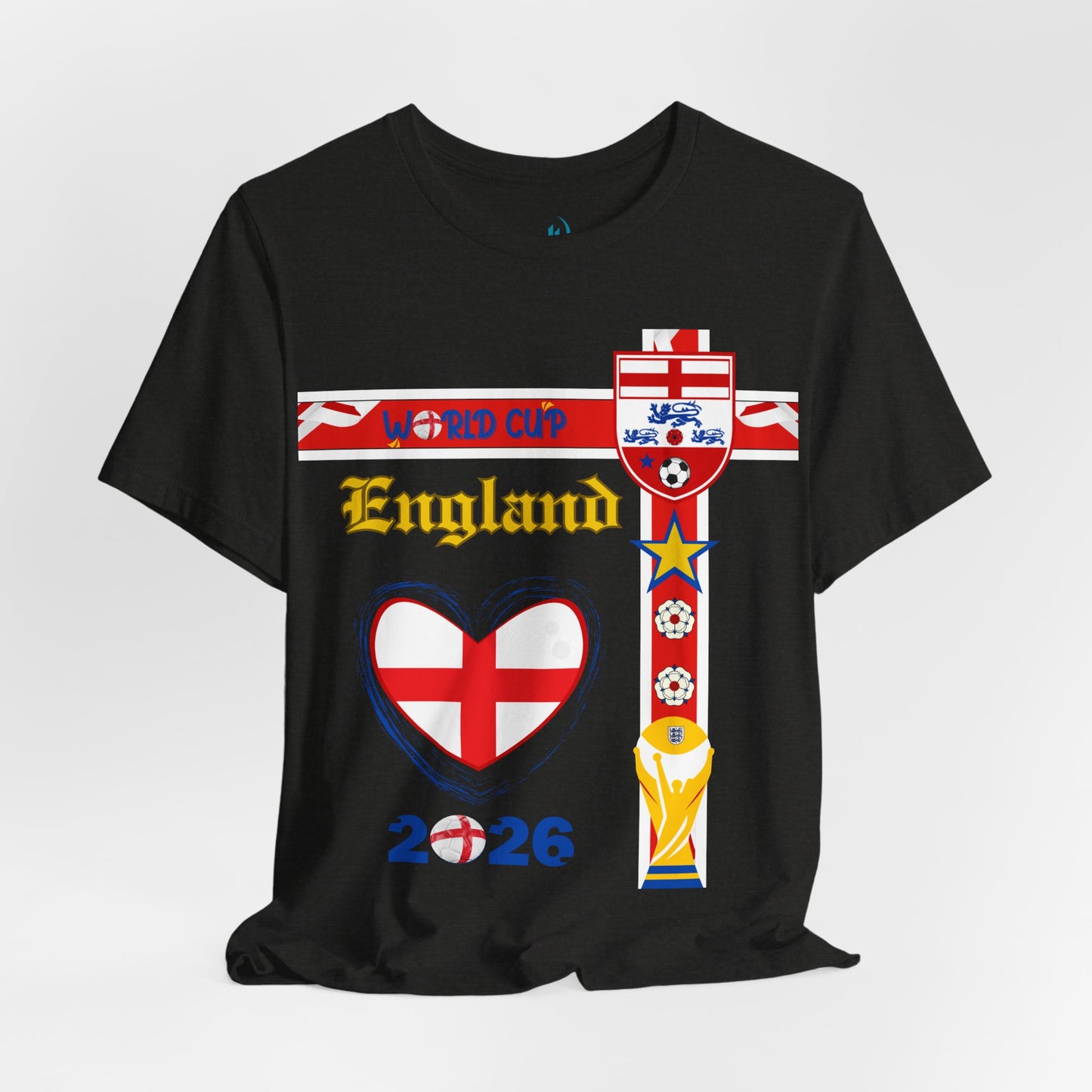 🏴󠁧󠁢󠁥󠁮󠁧󠁿England World Cup 2026 Heart Design Unisex T-Shirt