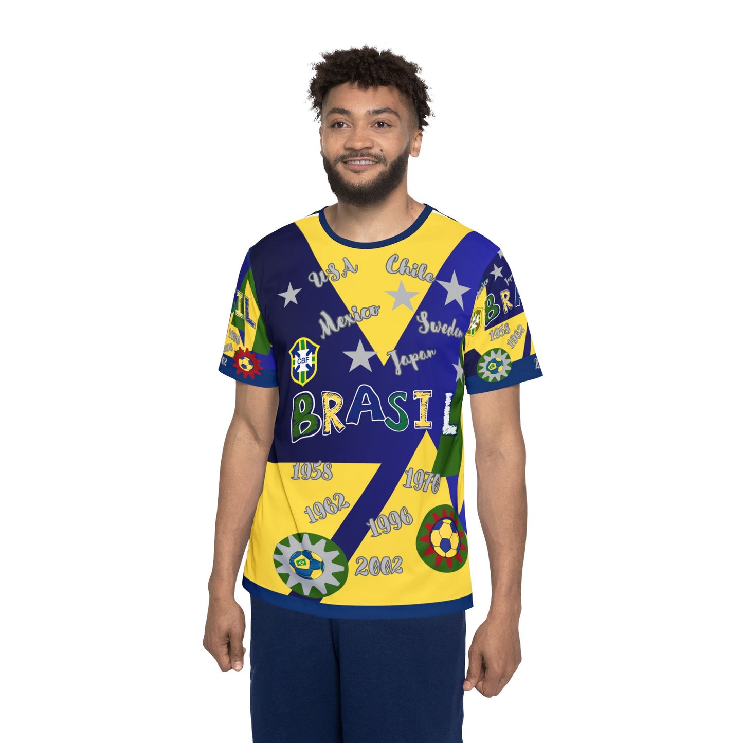 National Team Fans Tees ( Brasil 5X Champions)