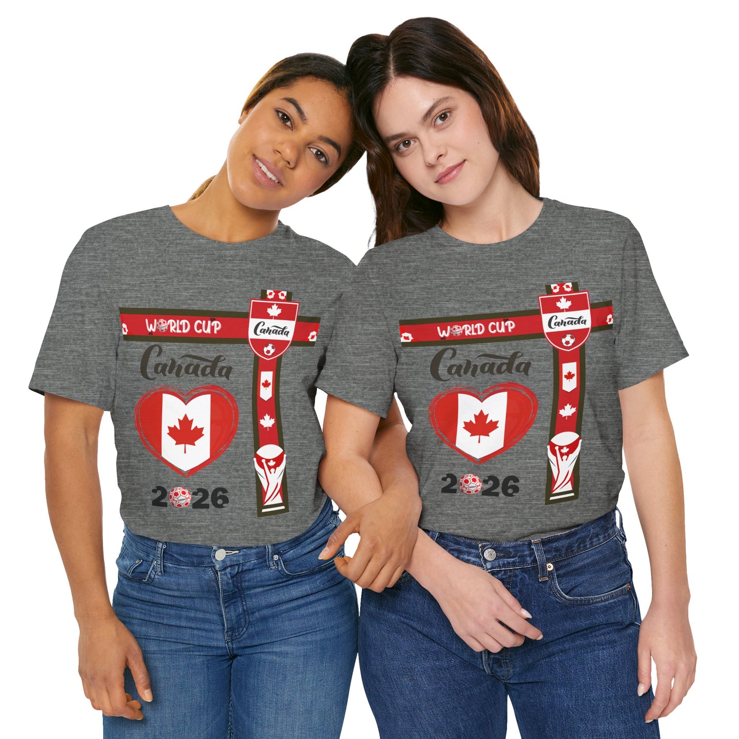 🇨🇦Canada World Cup 2026 Heart Design Unisex T-Shirt