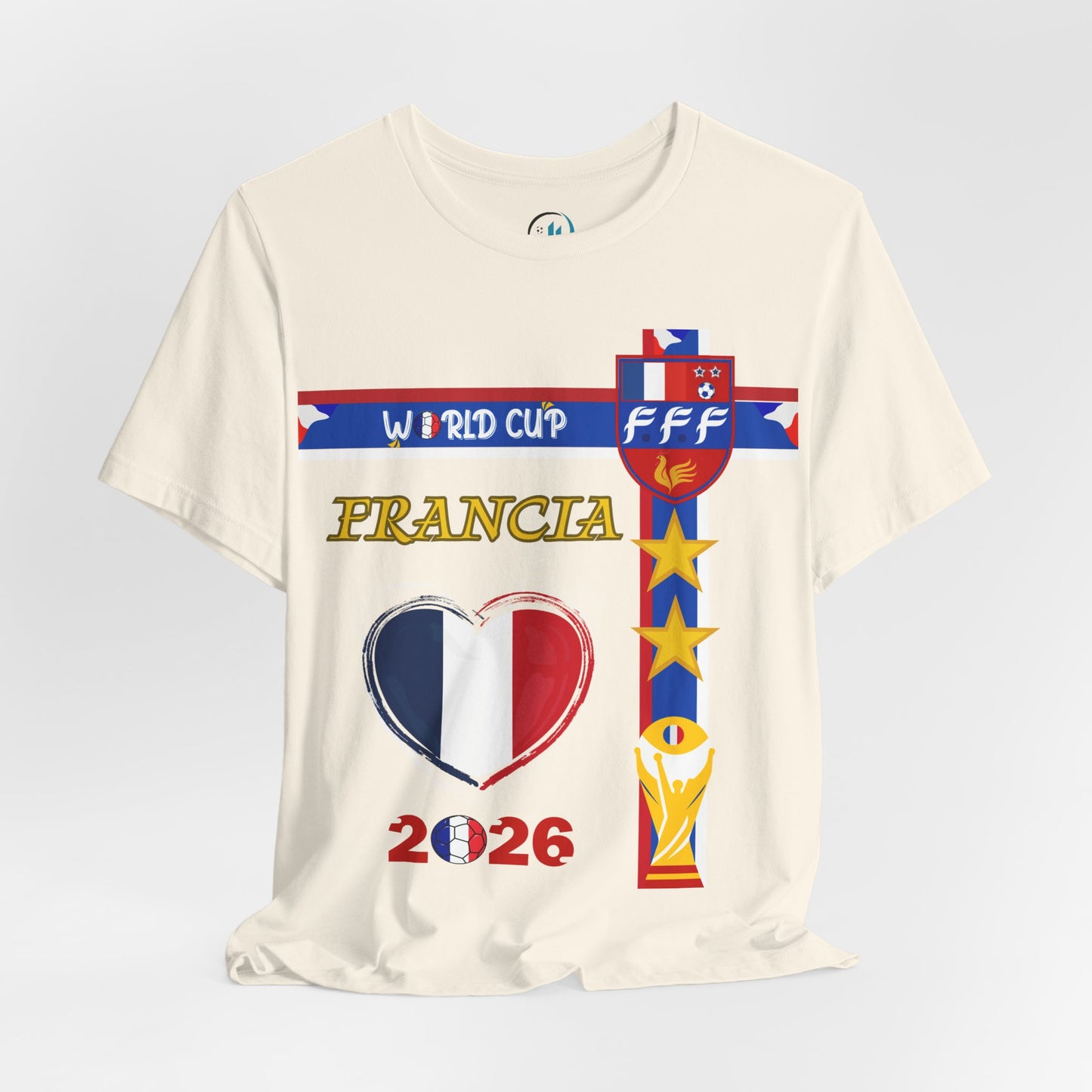 🇫🇷France (Francia) World Cup 2026 Heart Design Unisex T-Shirt