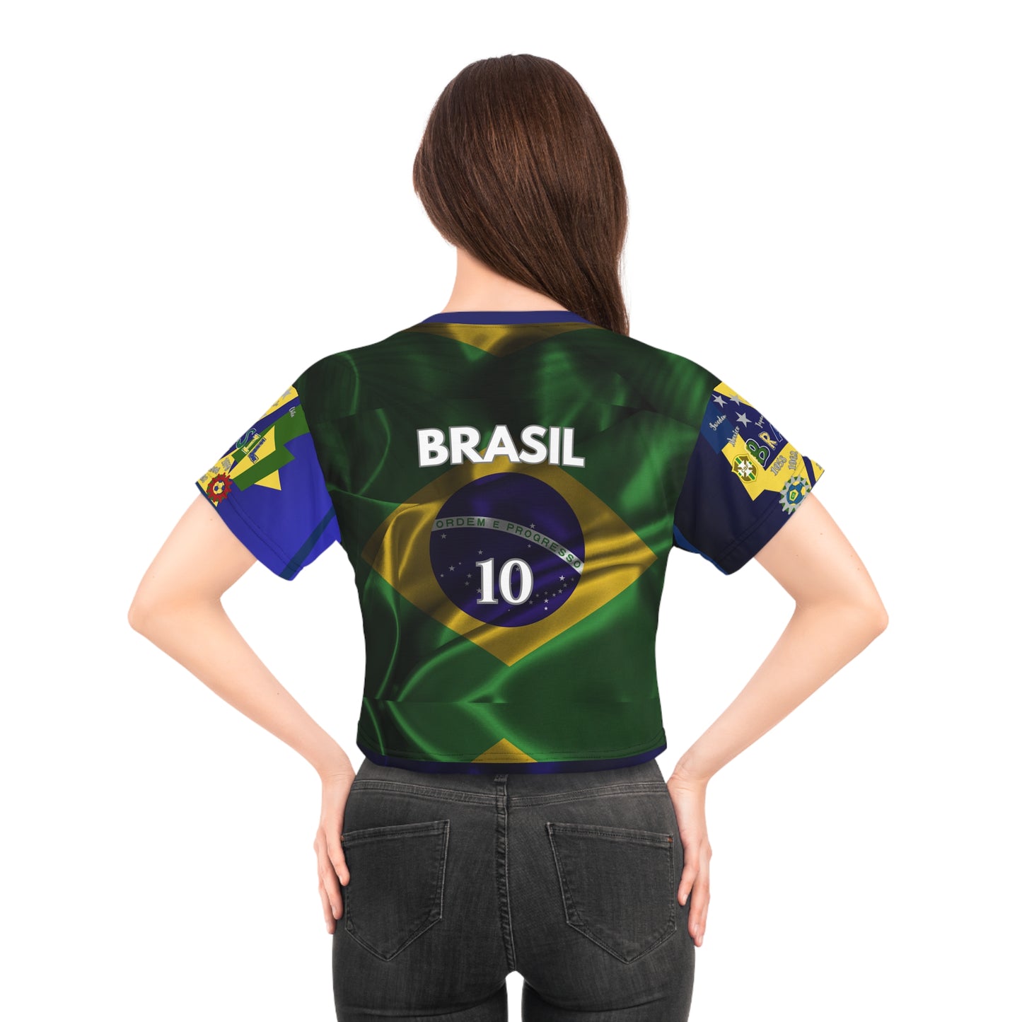 🇧🇷Ladies' Crop Tee – *"Pentacampeão"*