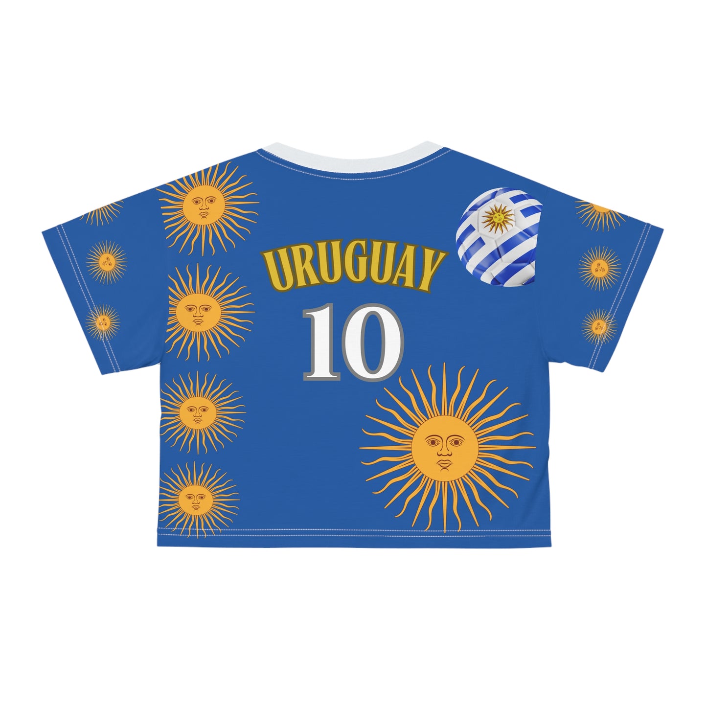 🇺🇾Ladies' Crop Tee – *"La Celeste Olímpica"*