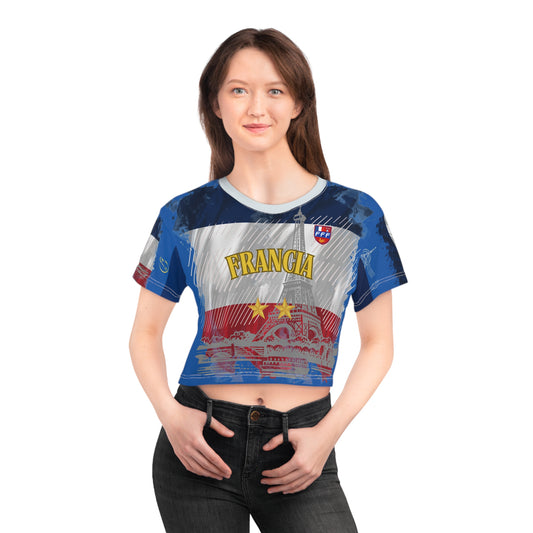 🇫🇷Ladies' Crop Tee – *"Paris, Je T'aime"*