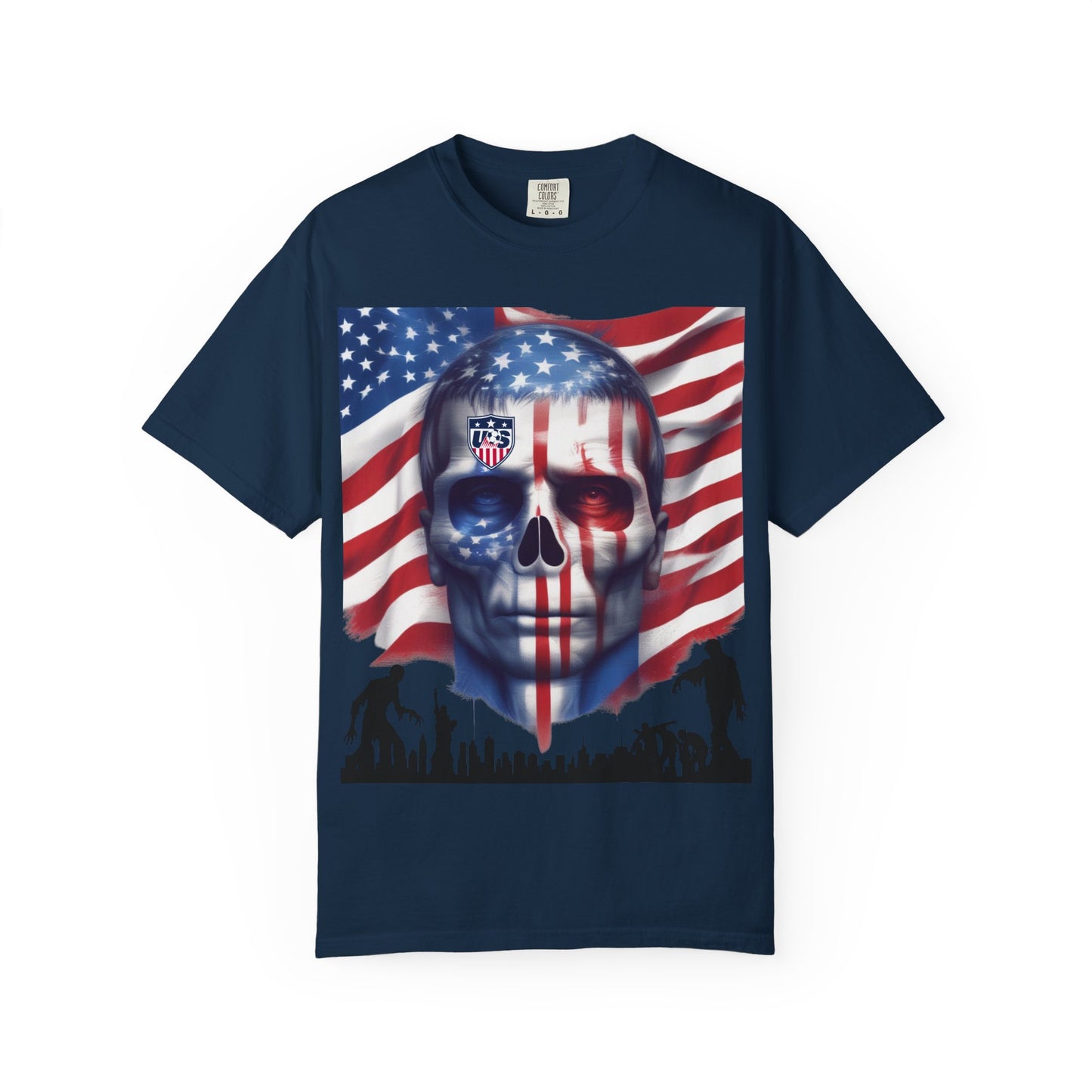 National Tees Unisex Garment-Dyed T-shirt (USA Zombie)