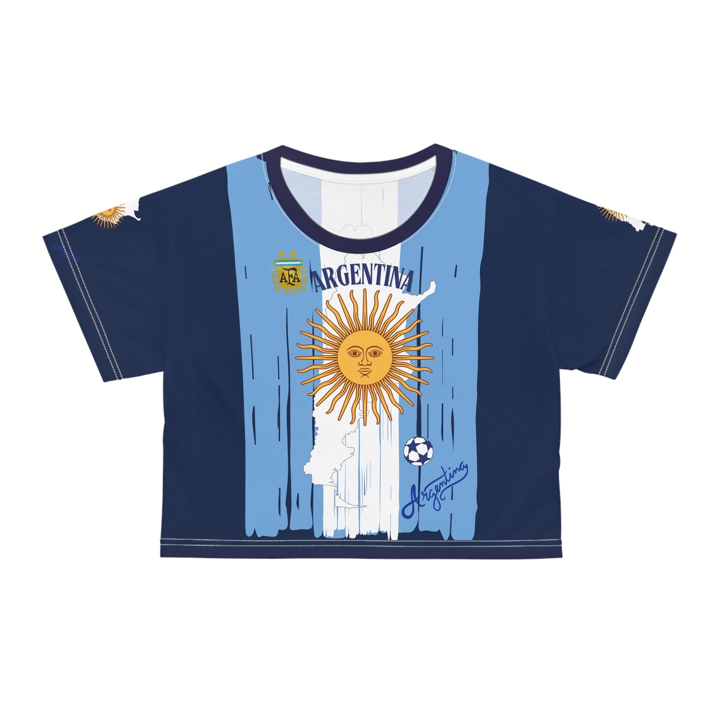 🇦🇷Ladies' Crop Tee – *"Sol de Gloria"*