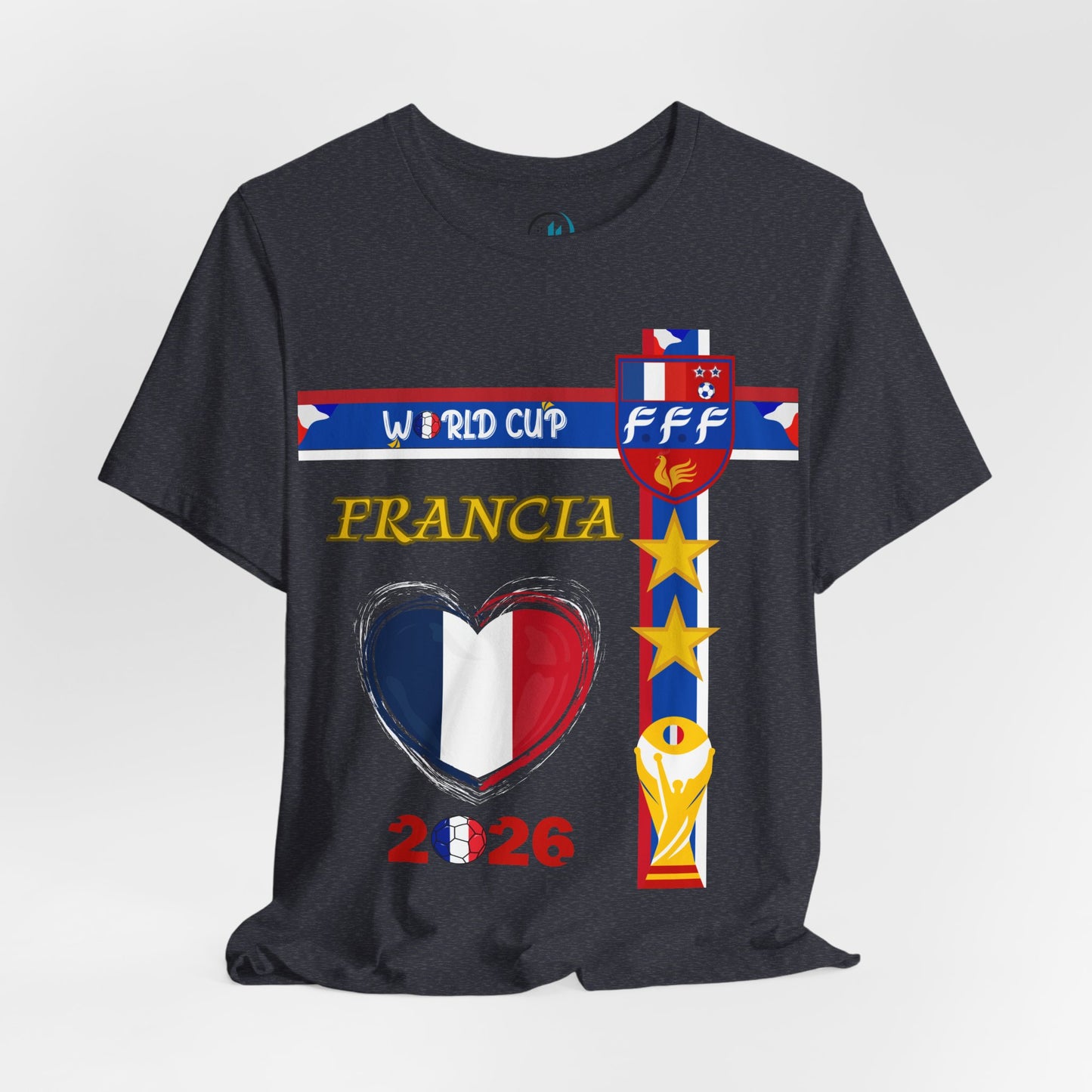 🇫🇷France (Francia) World Cup 2026 Heart Design Unisex T-Shirt