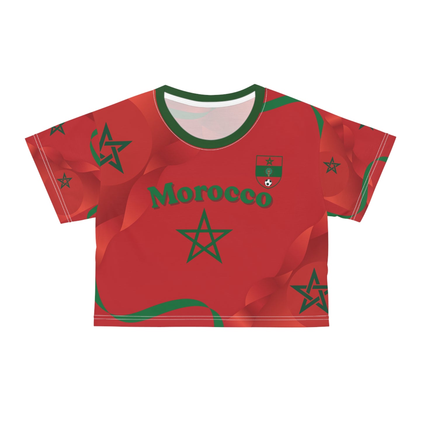 🇲🇦Ladies' Crop Tee – *"The Eternal Star"*