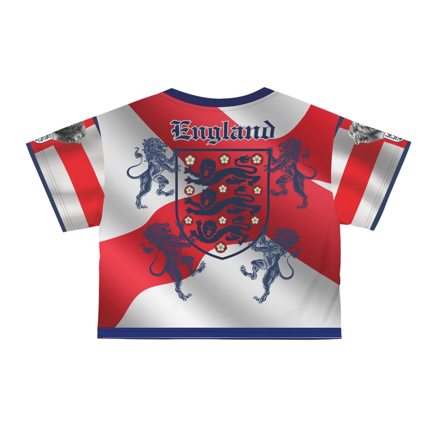 🏴󠁧󠁢󠁥󠁮󠁧󠁿Ladies' Crop Tee – *"Three Lions Roar"*