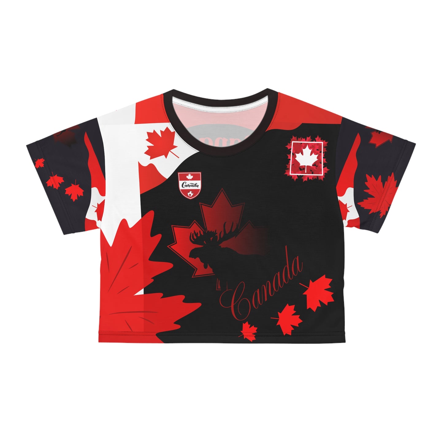 🇨🇦Ladies' Crop Tee – *"The True North"*