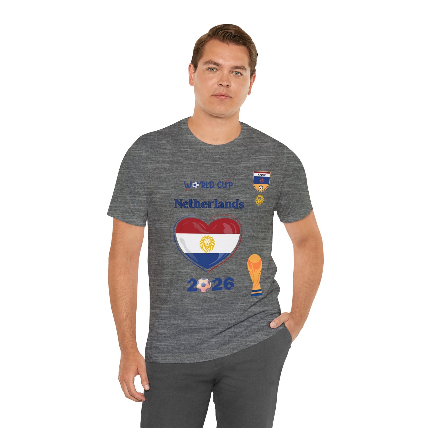 🇳🇱Netherlands (Nederland) World Cup 2026 Heart Design Unisex T-Shirt