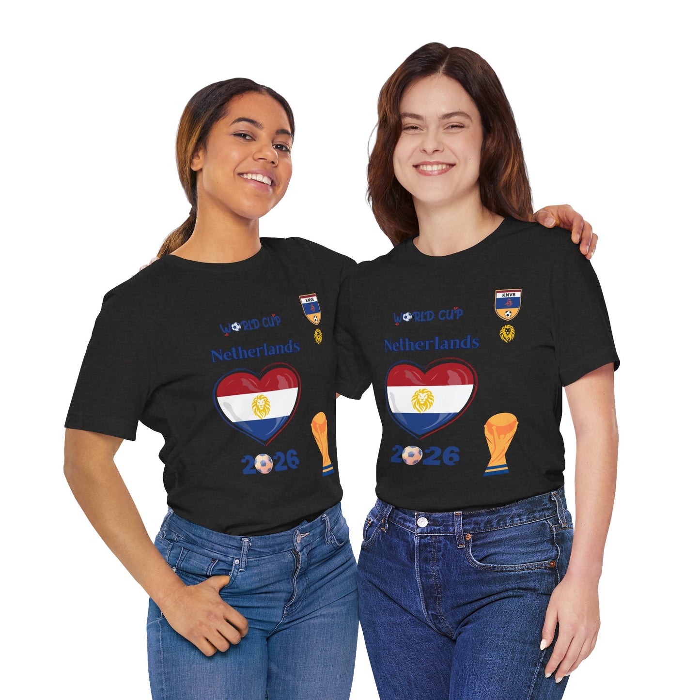 🇳🇱Netherlands (Nederland) World Cup 2026 Heart Design Unisex T-Shirt
