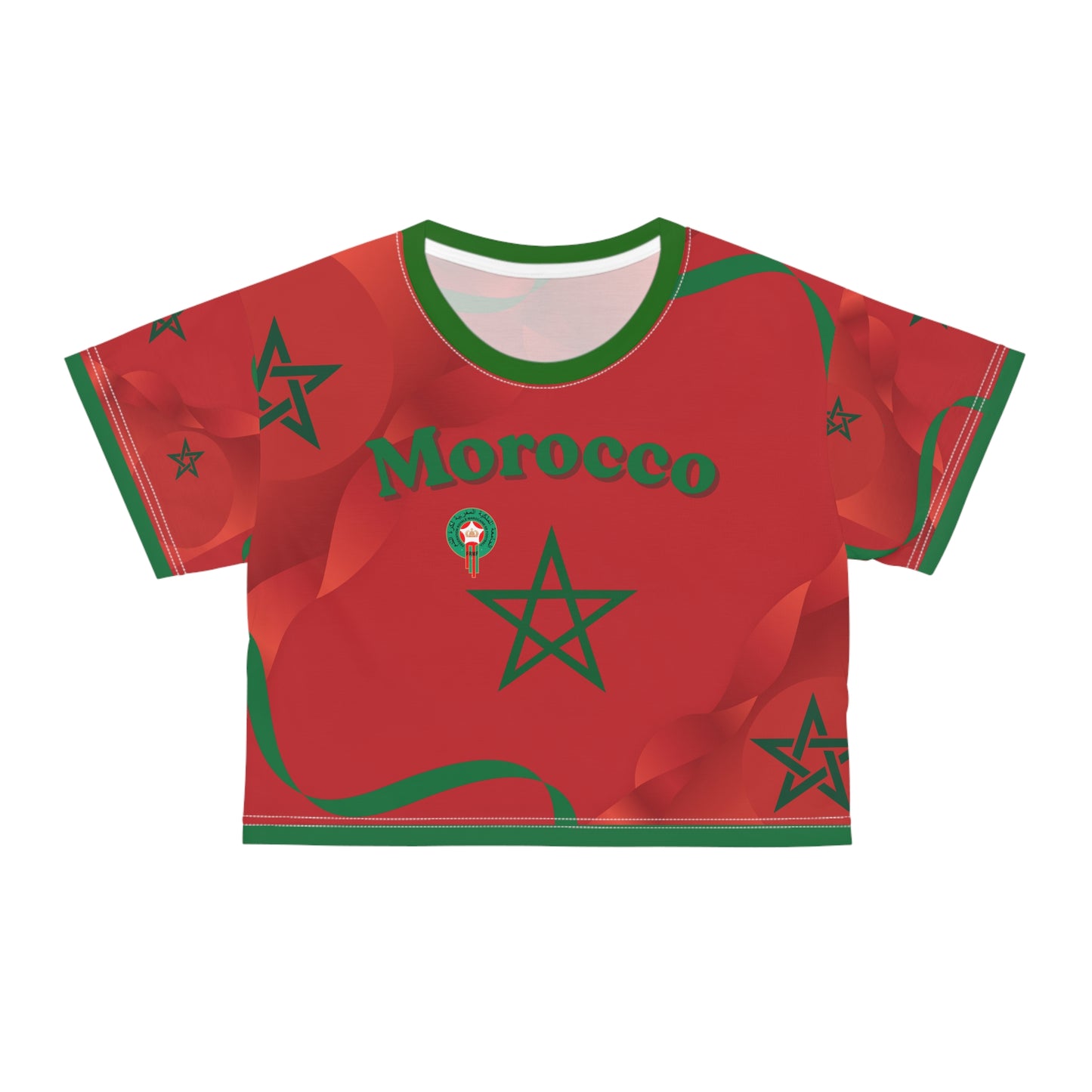 🇲🇦Ladies' Crop Tee – *"The Eternal Star"*