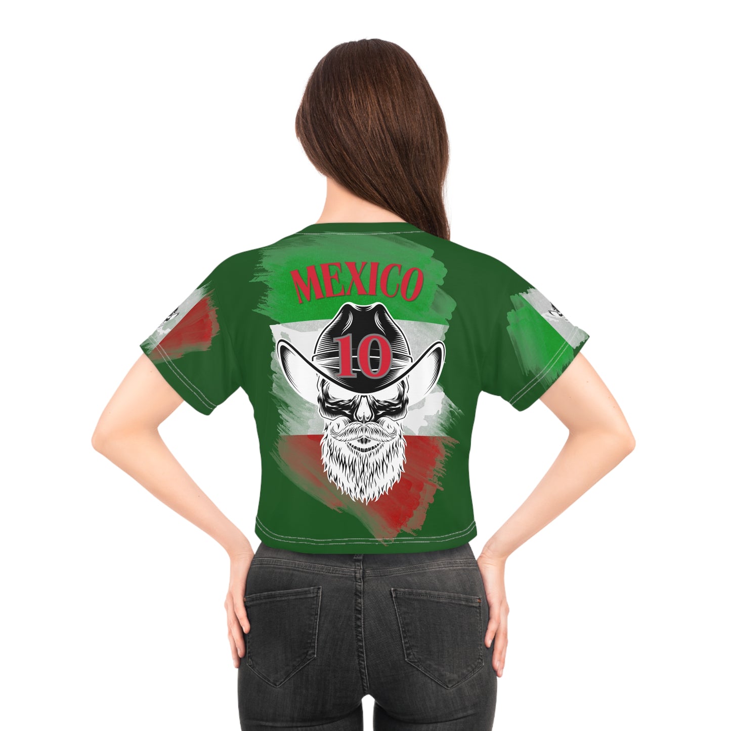 🇲🇽Ladies' Crop Tee – "La Leyenda" Verde