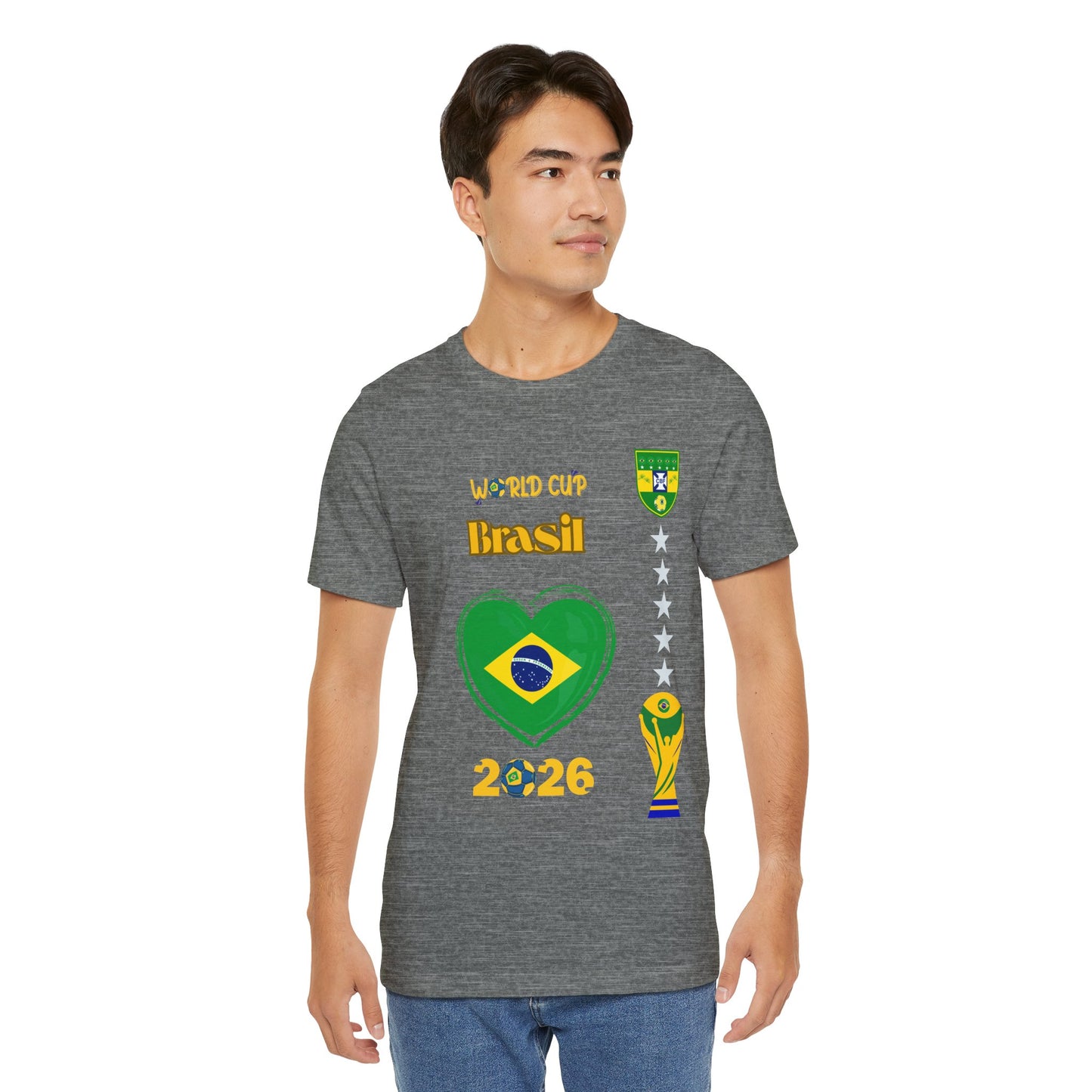 🇧🇷Brazil (Brasil) World Cup 2026 Heart Design Unisex T-Shirt