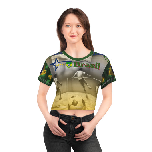 🇧🇷Ladies' Crop Tee – *"Raízes do Talento"*