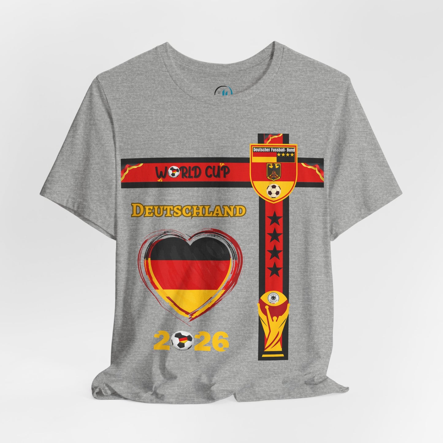 🇩🇪Germany (Deutschland) World Cup 2026 Heart Design Unisex T-Shirt