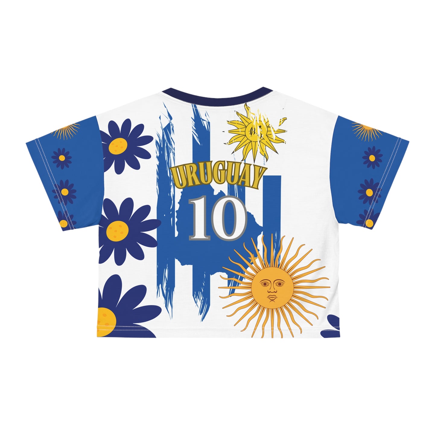 🇺🇾Ladies' Crop Tee – *"Celeste de Flor"*