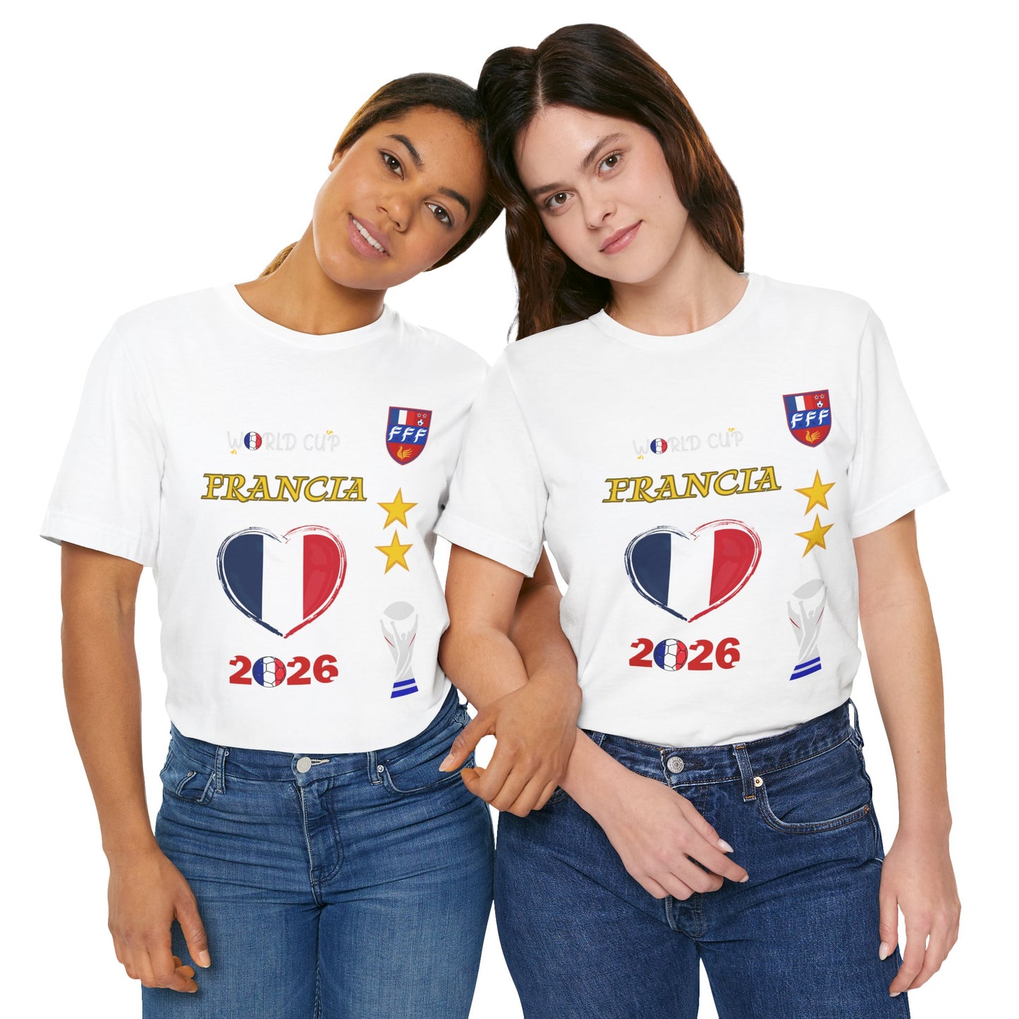 🇫🇷France (Francia) World Cup 2026 Heart Design Unisex T-Shirt