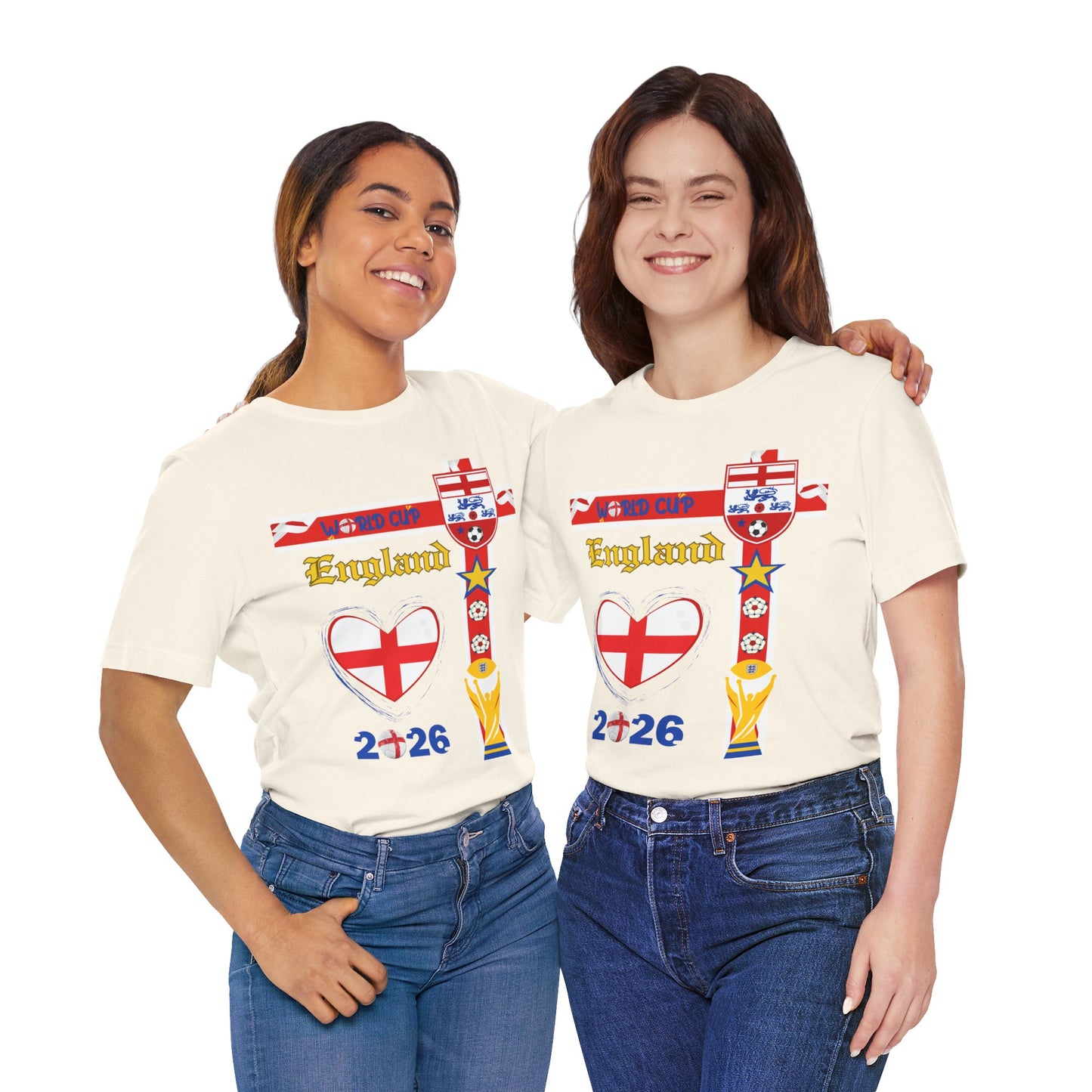 🏴󠁧󠁢󠁥󠁮󠁧󠁿England World Cup 2026 Heart Design Unisex T-Shirt